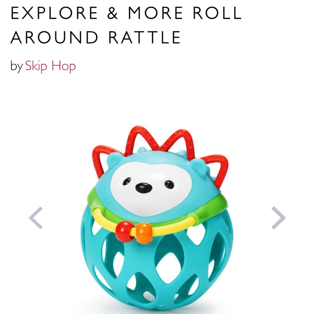 NWT Skip Hop Explore & More Roll Around Rattle Hedgehog
